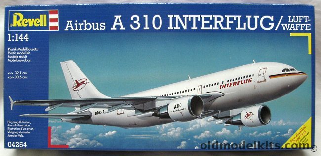 Revell 1/144 Airbus A310 (A-310) Luftwaffe / Interflug, 04254 plastic model kit